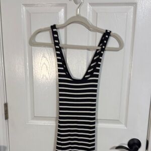 J. Crew Black and White Striped Top